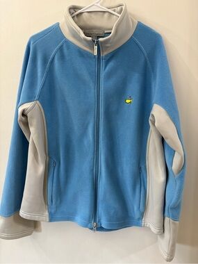 Masters Collection Light Blue & Gray Fleece Jacket - women’s size XL